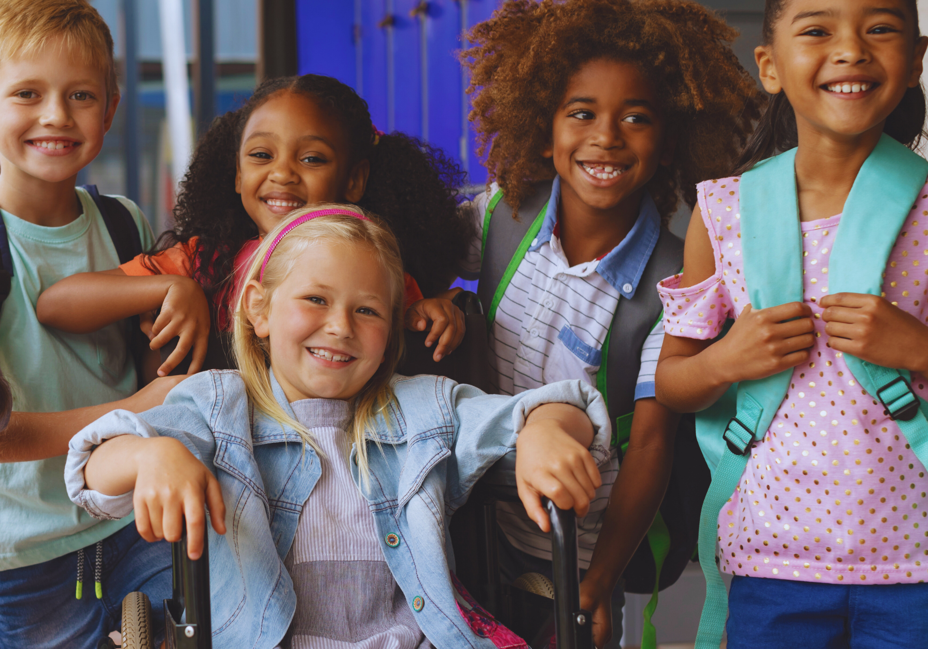 smiling group of children